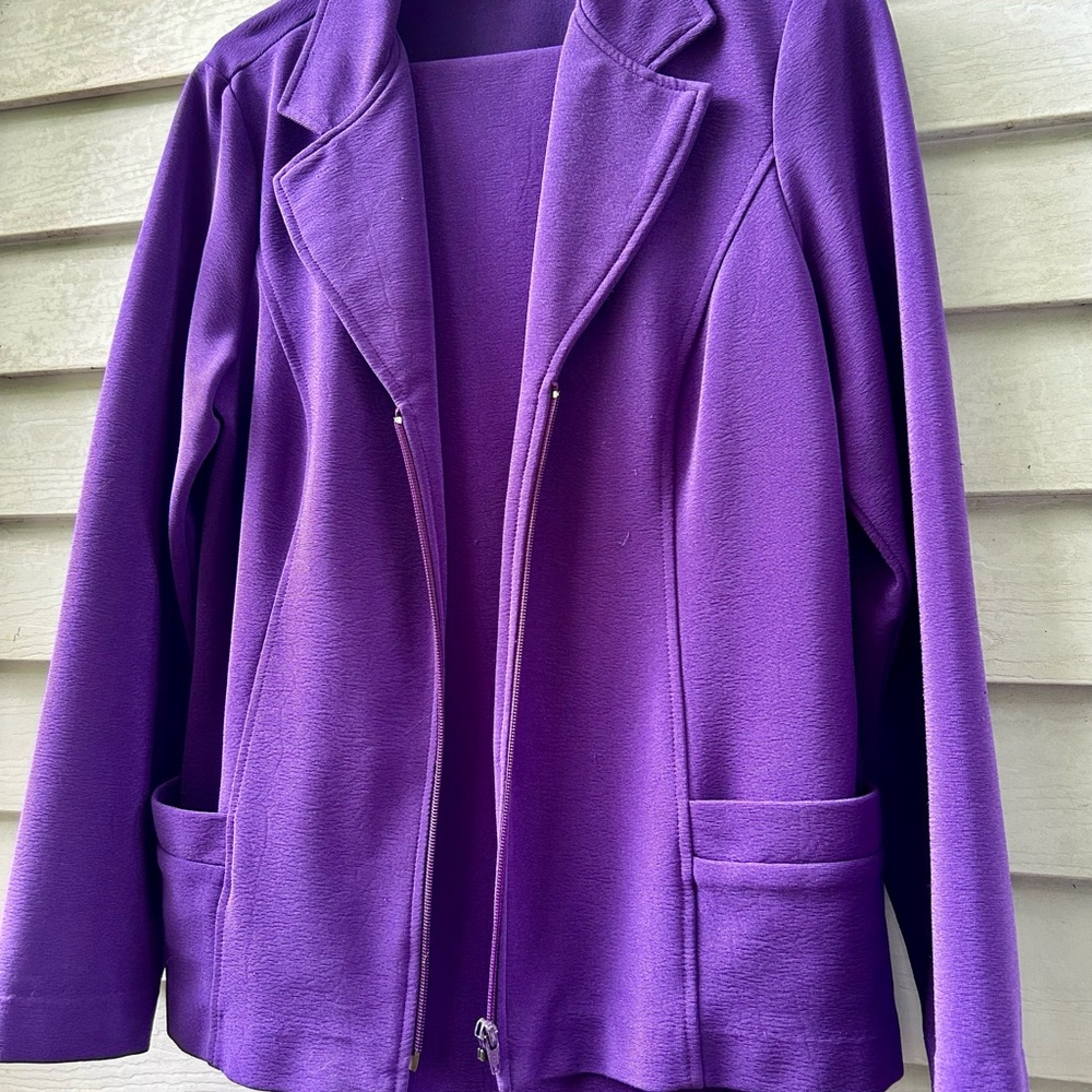 Weekenders Vibrant Purple Pantsuit with Skirt